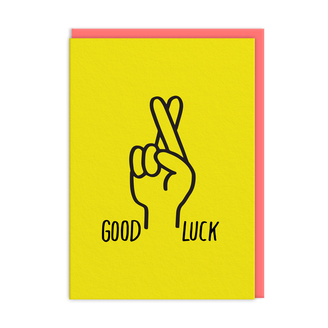 Fingers Crossed Good Luck Card