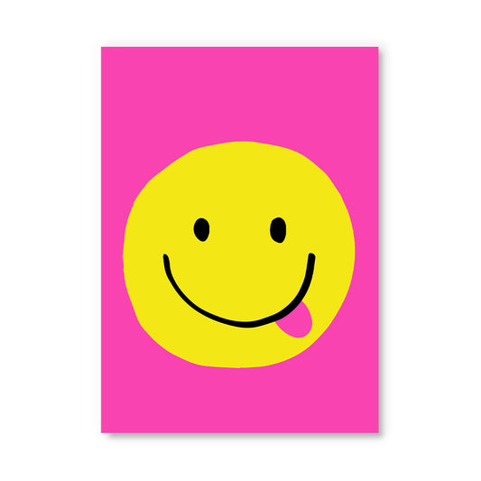 Cheeky Smiley Face Postcard