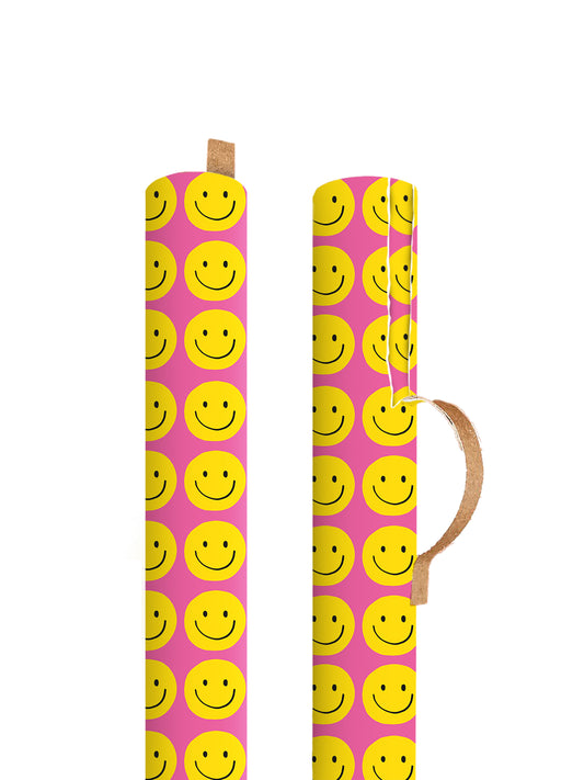 Smiley Gift Wrap 3m Roll