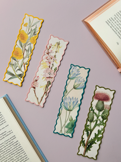 Scalloped Blue Nymphaea-Caerulea Premium Bookmark