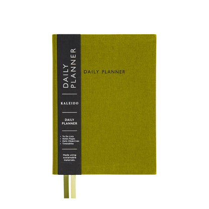 Olive Green Fabric Daily Planner
