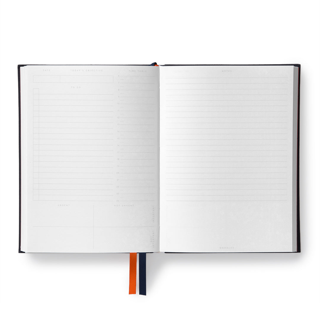 Orange Fabric Daily Planner