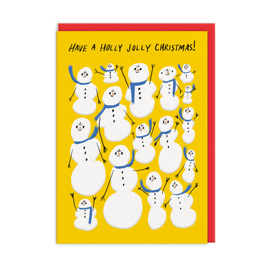 Jolly Christmas Snowman Greeting Card
