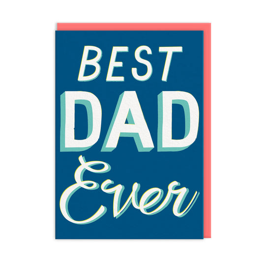 Best Dad Ever Typographic Father's Day Card