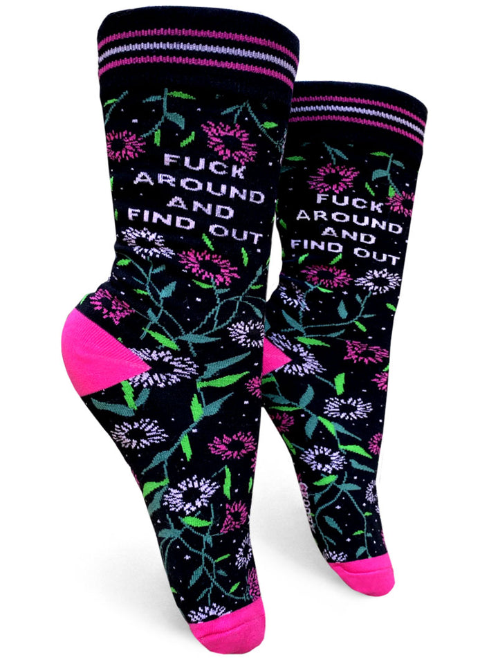 Fuck Around and Find Out Womens Crew Socks