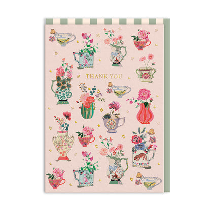 Thank You Vases Greeting Cards (Pack of 6)