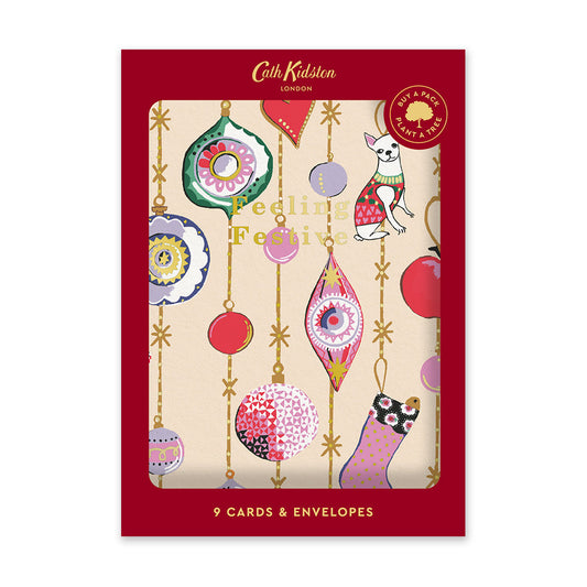 Cath Kidston x 3 Designs Christmas Card Set (9 pack)