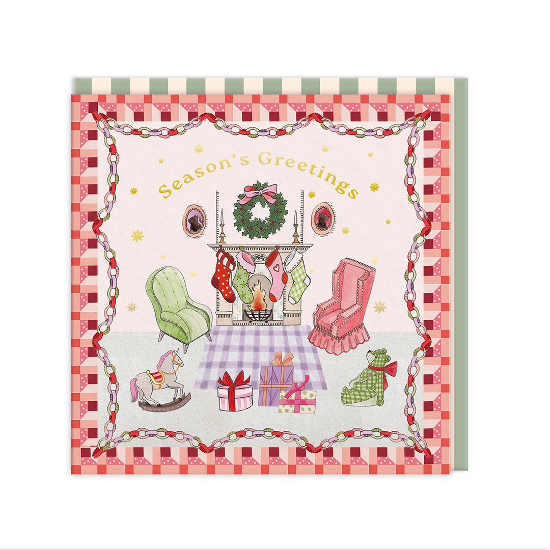Cath Kidston x 3 Designs Greeting Card Square (Pack of 9)