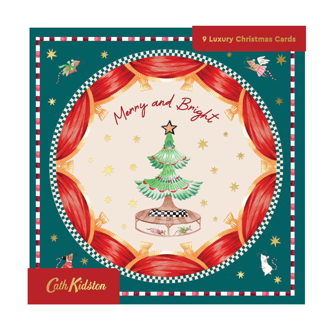 Cath Kidston x 3 Nutcracker Designs Greeting Card Square (Pack of 9)