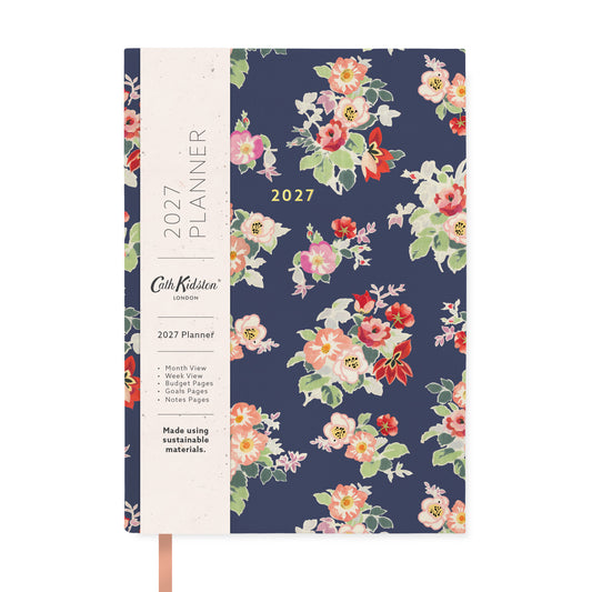 2027 Floral Navy A5 Diary