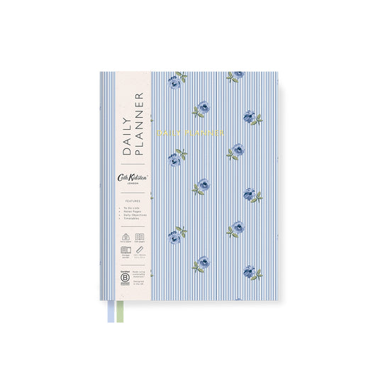 Blue Stripe Floral B6 Fabric Daily Planner