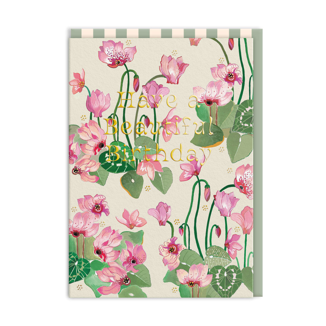 Beautiful Birthday Cyclamen Card