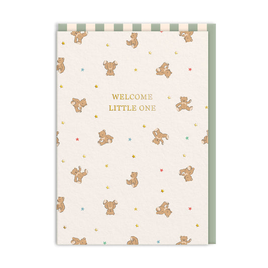 Welcome Little One Bears Greeting Card