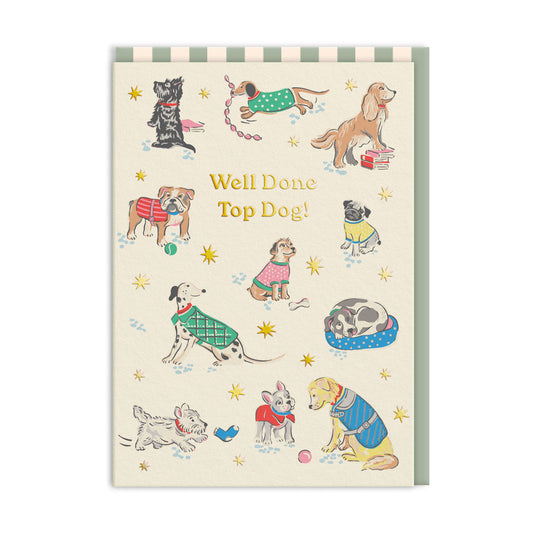 Top Dog Congratulations Card