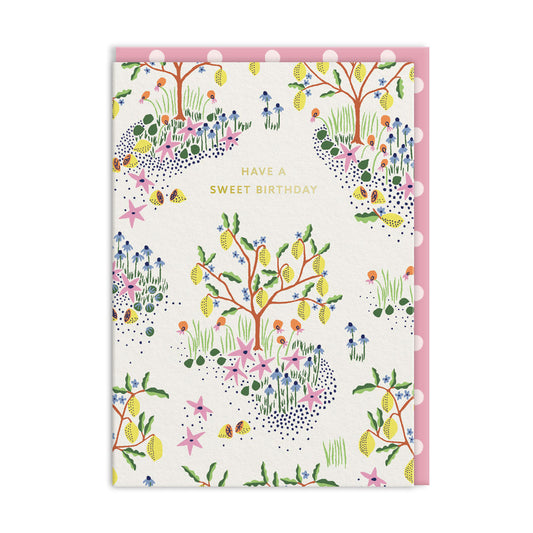 Have a Sweet Birthday Lemon Trees Greeting Card