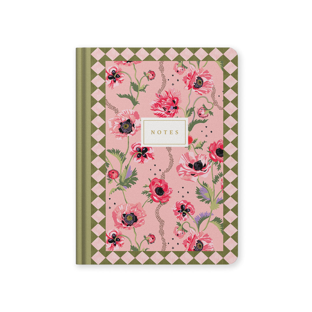 Pink Poppies B6 Hardback Notebook