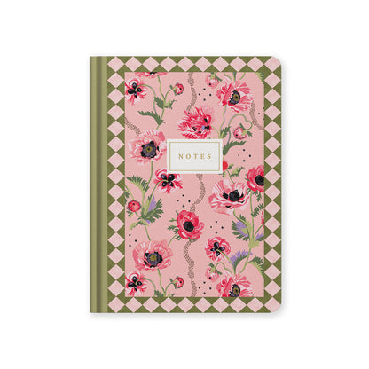 Pink Poppies B6 Hardback Notebook