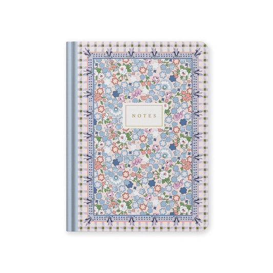 Cream Dreamy Ditsy Check B6 Hardback Notebook