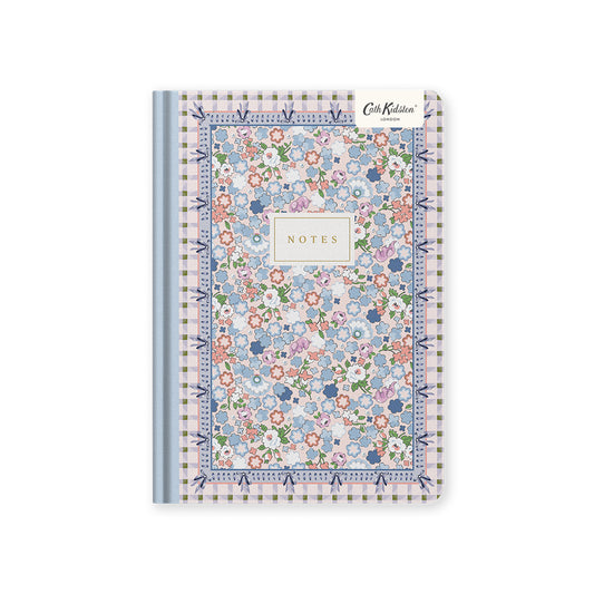 Cream Dreamy Ditsy Check Premium Hardback Notebook
