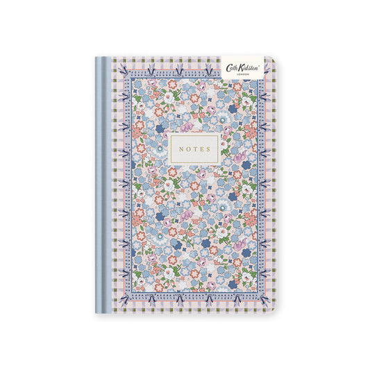 Cream Dreamy Ditsy Check A5 Premium Hardback Notebook