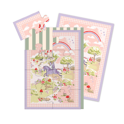 Unicorn World Jigsaw Greeting Card