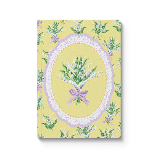 Yellow Lily of The Valley Vignette A6 Premium Paperback Notebook