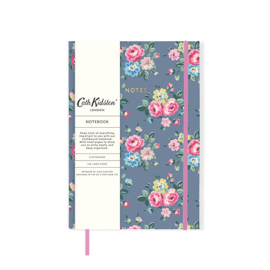 Cath Kidston Slate Grey Floral Notebook