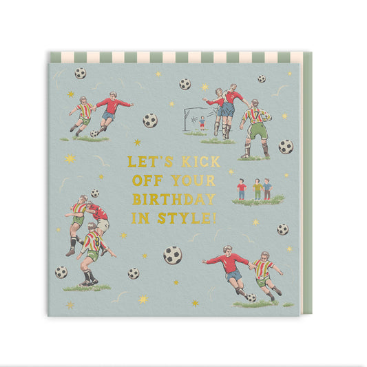 Birthday in Style Mini Square Greeting Card