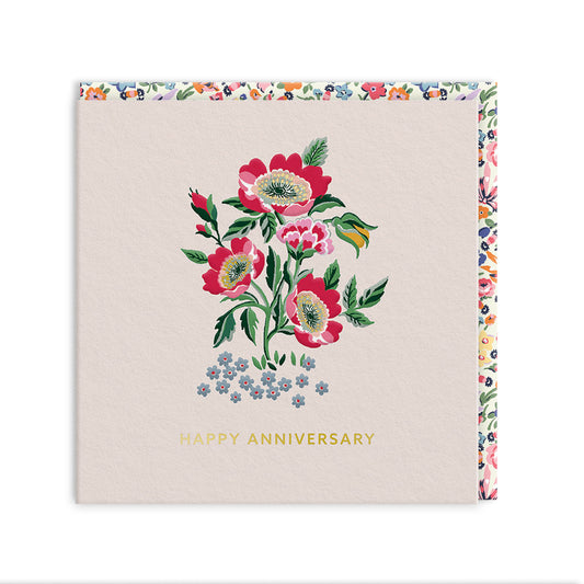 Happy Anniversary With Love Mini Square Greeting Card