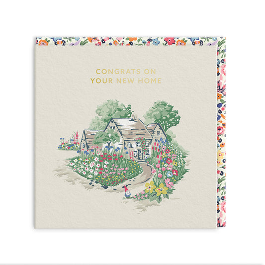 New Home Garden Mini Square Greeting Card
