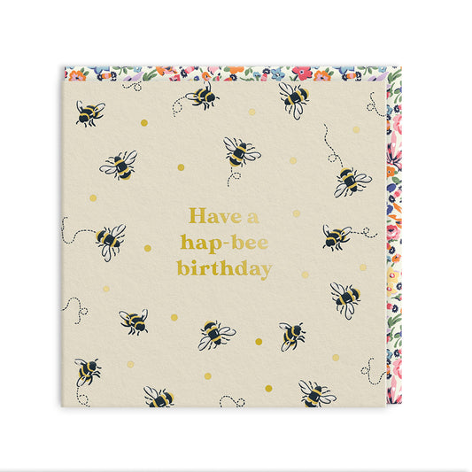 Bees Mini Square Greeting Card