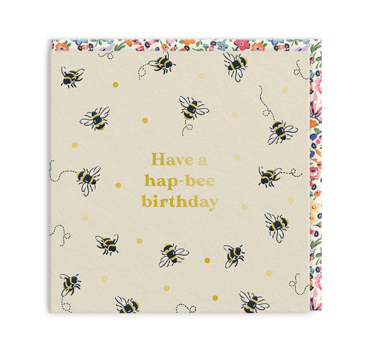 Bees Mini Square Greeting Card