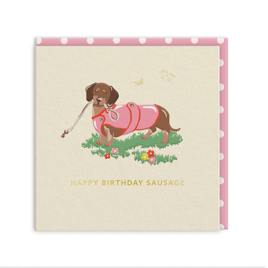 Dachshund Mini Square Greeting Card