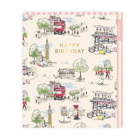 Birthday card with Iconic London scenes illustration from Cath Kidston