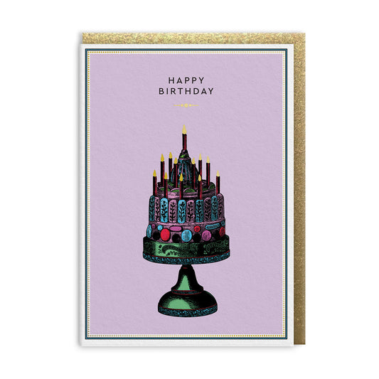Birthday Cake, Cake Stand Greeting Card