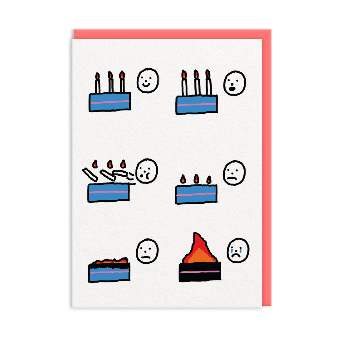 Cake Fire Greeting Card