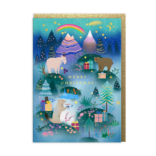 Christmas Mountain Greeting Card