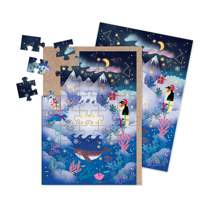 Christmas North Pole Jigsaw Greeting Card
