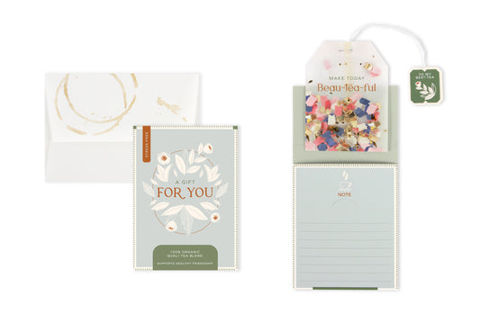 Tea Bag Dear Alchemy: Petite Die-Cut Greeting Card