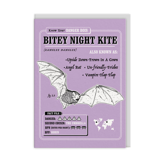 Bitey Night Kite Greeting Card