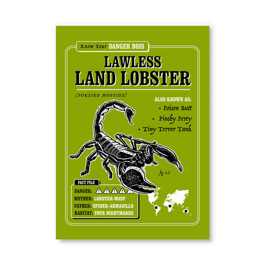 Lawless Land Lobster Postcard