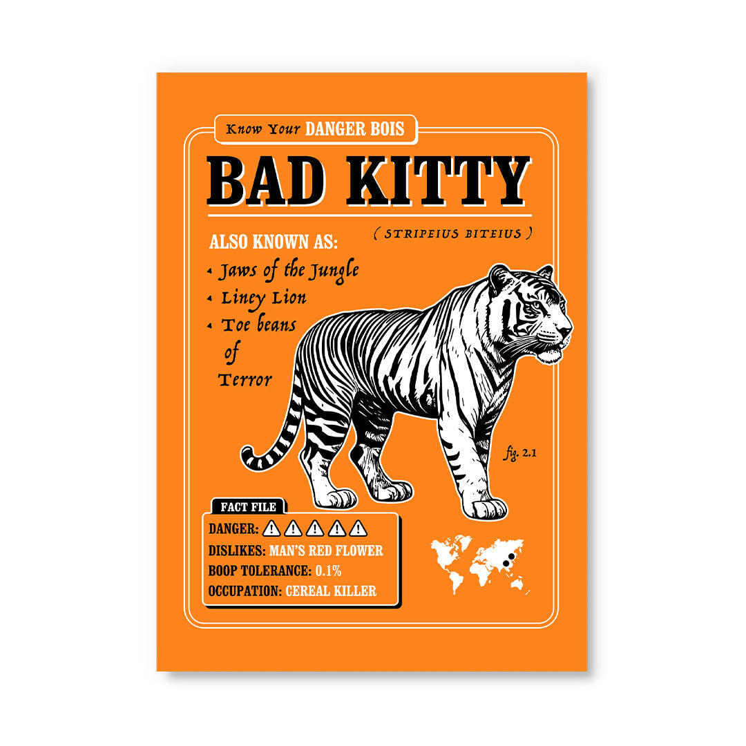 Danger Bois Tiger Postcard