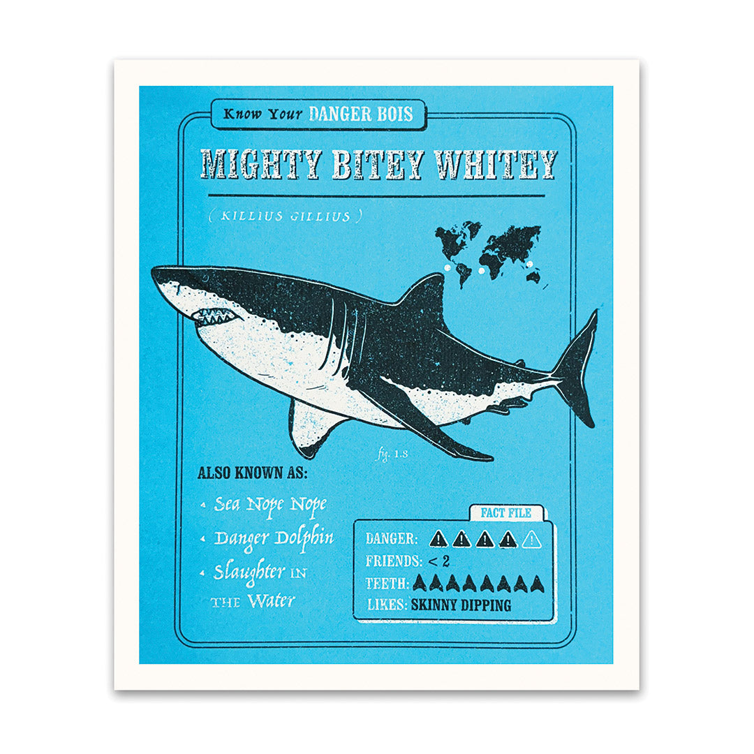 Mighty Bitey Whitey Riso Print (12x10)