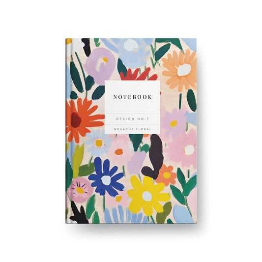 Design No.7 Gouache Floral Hardback Notebook