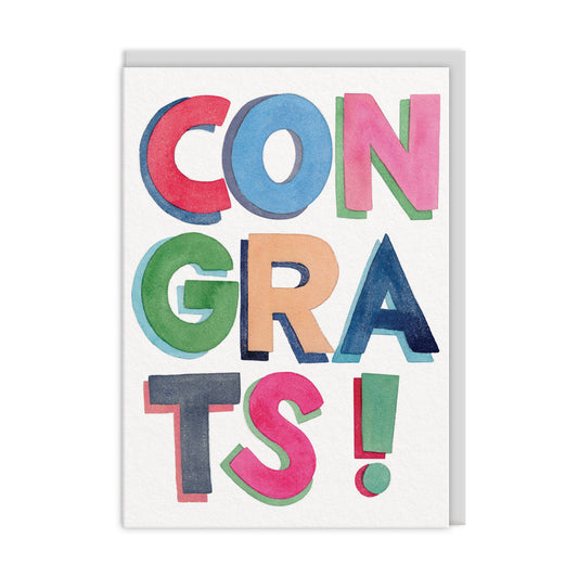 Congrats Lettering Greeting Card