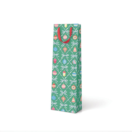Christmas Wreath Bottle Bag