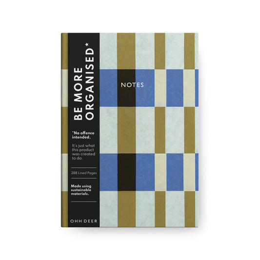 Evelina Blue & Green Stripes Linen Notebook