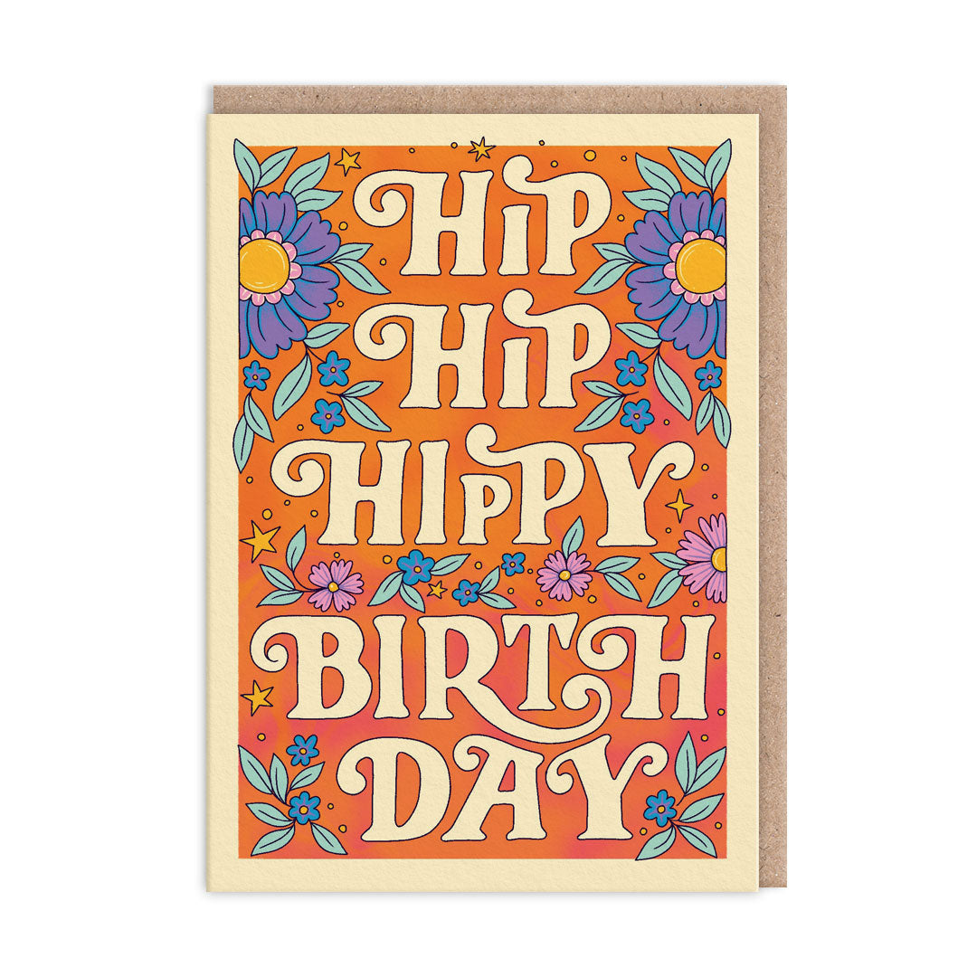 Hip Hip Hippy Birthday Card