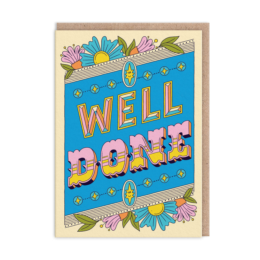 Well Done Lettering Greeting Card – Ohh Deer