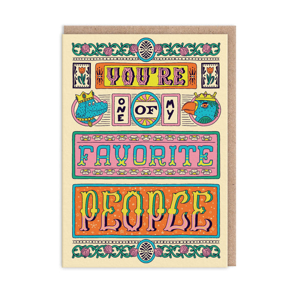 One Of Favourite People Greeting Card - Frieda Ruh | Ohh Deer